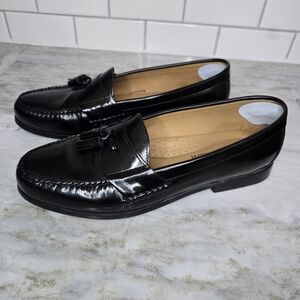 Johnston & Murphy Black Leather Tassel Loafers Classic Dress Shoes Men’s 13M